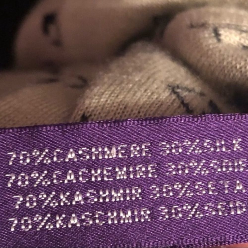 Ralph Lauren Spring *07 Black & Cream Cashmere Blend 3D Cube V-Neck Sweater Vest - Picture 10 of 17